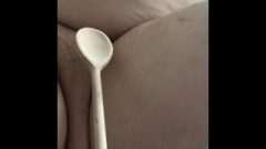 Torturing Tied Up Whore With Wooden Spoon