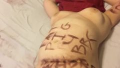 Bitch Writing Part 2 – Thick White Bitch Tied Up And Humiliated