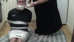 Footballer Bound And Gagged Tight In Duct Tape 2