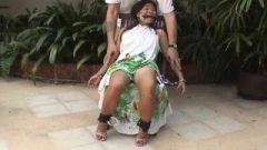 Thai Teen Tied Up And Hand Cuffed On A Chair