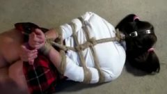 School-Girl Tied And Gagged