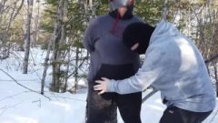 Random Snowshoer Receives Tied Up And Ruined In A Public Park