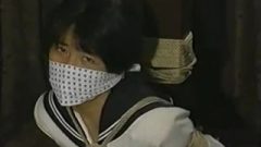Asian University Chick Roped Up And Gagged